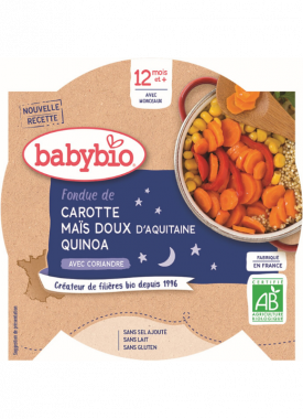 Babybio Good Night menu mrkva a sladká kukurica s quinoa 230g