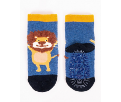 Bavlnené ponožky YO Blue Lion s protišmykom