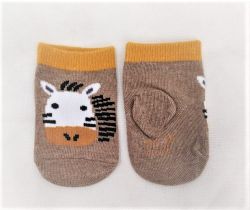 Bavlnené ponožky YO Brown Zebra