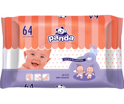 Vlhčené obrúsky Bella Baby Panda 64 ks