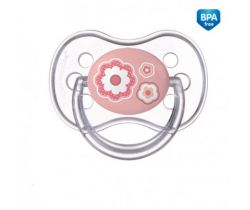Canpol Newborn baby silikonový symetrický cumlík ružová