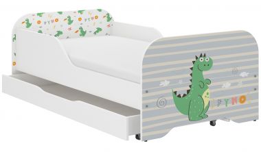 Detská posteľ so zásuvkou Wooden Toys Miki Dino