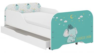 Detská posteľ so zásuvkou Wooden Toys Miki Elephant