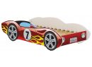 Detská posteľ Wooden Toys Corvetta Flames Red s matracou