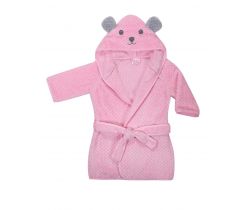 Detský župan DuetBaby soft Pink Bear