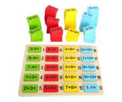 Drevená farebná matematická tabuľka Small Foot Súčty