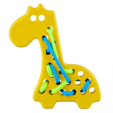 Dřevěná hračka přešívanka Lobito Giraffe