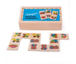 Drevené domino Bigjigs Toys Dopravné prostriedky