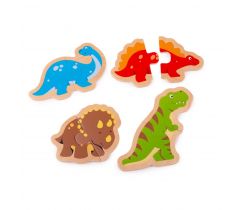 Drevené puzzle Bigjigs Toys Dinosaury