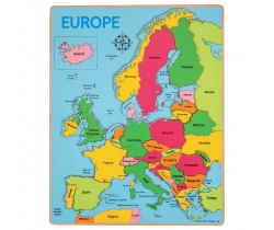 Drevené puzzle Bigjigs Toys Mapa Európy 25 dielikov