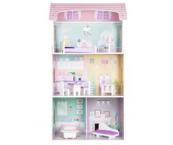 Drevený domček pre bábiky EcoToys Pink