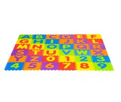 Penová podložka puzzle 178x178 cm 36 ks EcoToys Letters & Numbers
