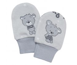 Dojčenské rukavice Esito Teddy bears Gray