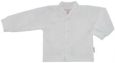 Dojčenský kabátik plyšový jednofarebný - biela / 74 Esito