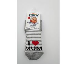 Froté ponožky pruhované veľkosť 0 Pinokio Deluxe I Love Mum
