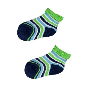 Froté ponožky s protišmykovou úpravou Yo Green Stripes
