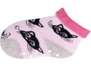 Froté ponožky s protišmykovou úpravou Yo Pink Cat