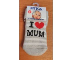 Froté ponožky pruhované veľkosť 1 Pinokio Deluxe I Love Mum