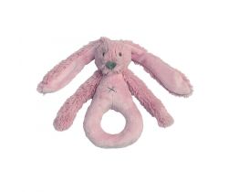 Plyšové hrkálka Happy Horse králiček Richie 18 cm Old pink