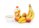 Kapsička Banán, broskyňa a mango s ryžovým proteínom (110 g) Salvest muuta BIO