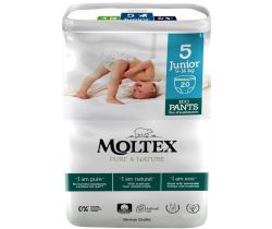Naťahovacie plienkové nohavičky Moltex Pure & Nature Junior 9-14 kg (20 ks)