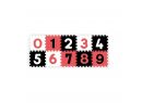 Penové puzzle BabyOno Pastelové Čísla 10 ks Black/Red/White
