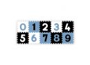 Penové puzzle BabyOno Pastelové Čísla 10 ks Blue/Black/White