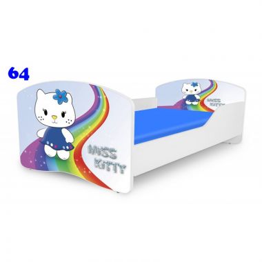 Detská posteľ Pinokio Deluxe Rainbow Miss Kitty 64