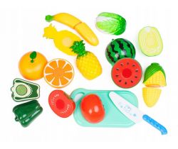 Plastová zelenina a ovocie s doskou EcoToys