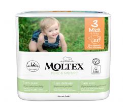 Plienky Moltex Pure & Nature Midi 4-9 kg (33 ks)