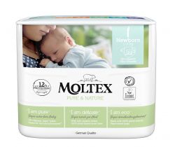 Plienky Moltex Pure & Nature Newborn 2-4 kg (22 ks)