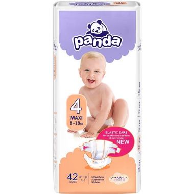 Plienky Bella Baby Panda Maxi 4 (8-18 kg) 42 ks