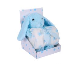 Plyšová hračka + Deka 75x100 cm DuetBaby Bunny Blue