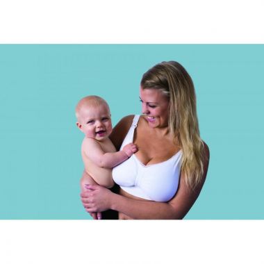 Podprsenka na dojčenie bezšvová Push Up s gélovou kosticou Carriwell Biela