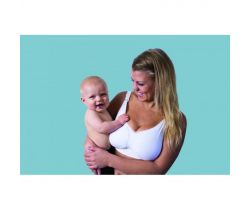Podprsenka na dojčenie bezšvová Push Up s gélovou kosticou Carriwell Biela