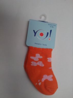 Ponožky froté Yo Orange Butterfly