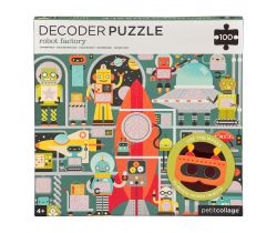 Puzzle 100 ks s 3D okuliarmi Petitcollage Roboti