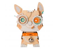 Drevené 3D puzzle RoboTime Kvetináč šteniatko