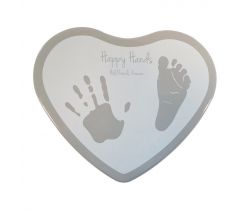 Sada pre odtlačok Happy Hands 2D Heart Silver / White