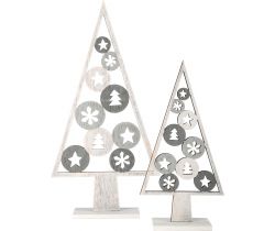 Vianočné dekorácie Small Foot Stromček svetlý 2 ks