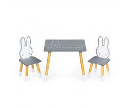 Detský stôl so stoličkami EcoToys Bunny