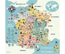 Magnetická mapa Francúzsko Vilac