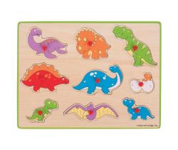 Vkladací puzzle Bigjigs Toys Dinosaury 9ks