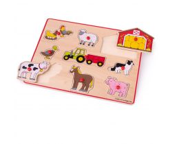 Vkladací puzzle Bigjigs Toys Farma